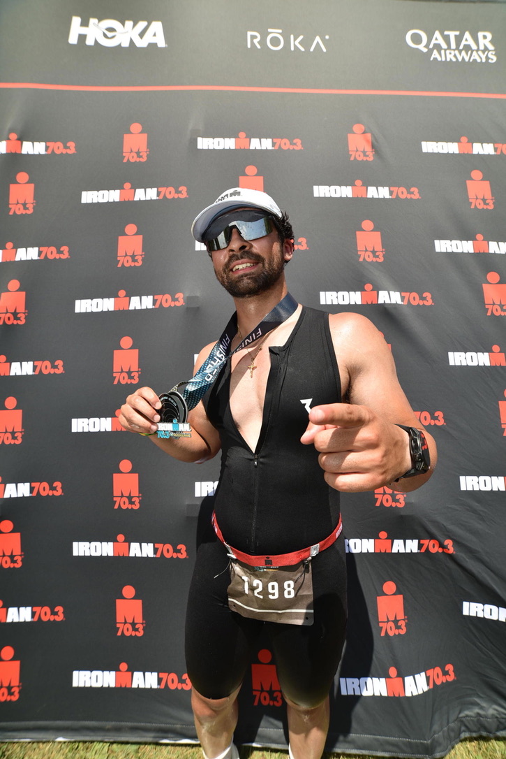 Ironman 70.3 finish line